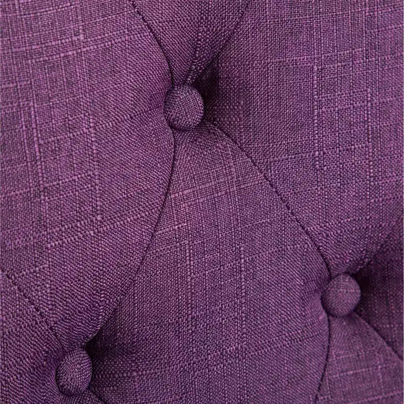 Sedia da pranzo Parsons trapuntata in legno massello, viola (confezione da 2)