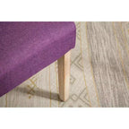 Sedia da pranzo Parsons trapuntata in legno massello, viola (confezione da 2)