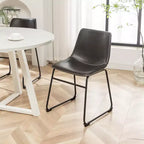 Tavolo da Pranzo Rotondo con 4 Eleganti Sedie, Set da 5 Pezzi