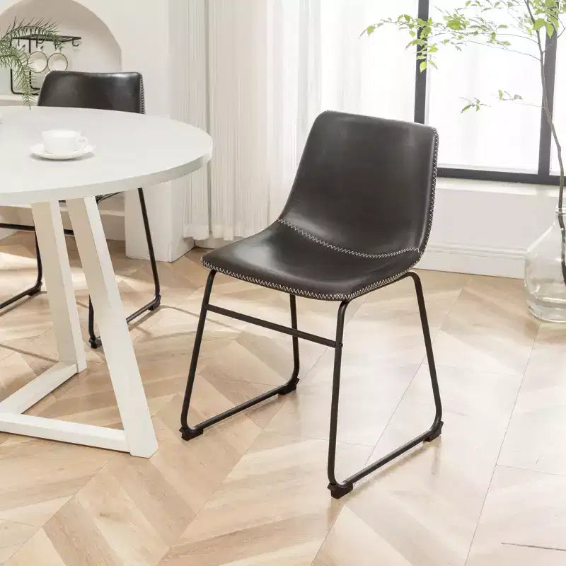 Tavolo da Pranzo Rotondo con 4 Eleganti Sedie, Set da 5 Pezzi