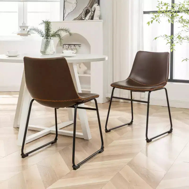 Tavolo da Pranzo Rotondo con 4 Eleganti Sedie, Set da 5 Pezzi