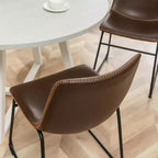 Tavolo da Pranzo Rotondo con 4 Eleganti Sedie, Set da 5 Pezzi