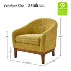 Poltrona Bouclé con Gambe in Legno Massello