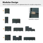 Comodino a 2 cassetti dal design modulare