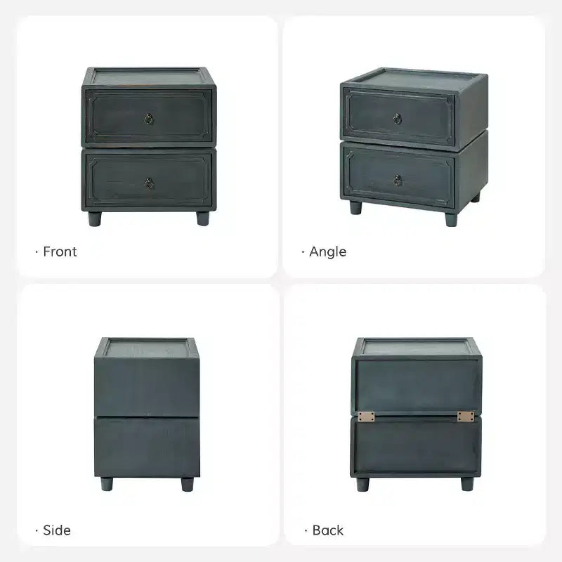 Comodino a 2 cassetti dal design modulare