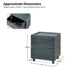 Comodino a 2 cassetti dal design modulare