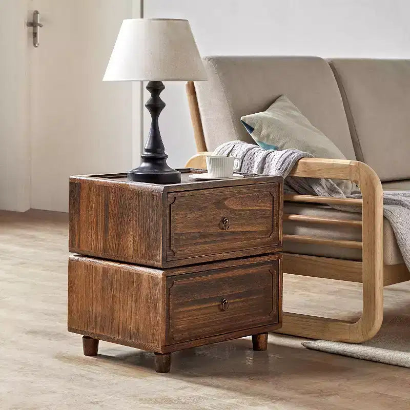 Comodino a 2 cassetti dal design modulare