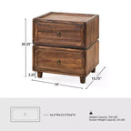 Comodino a 2 cassetti dal design modulare