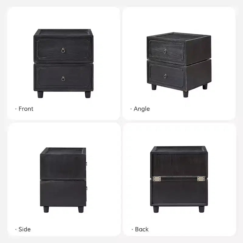 Comodino a 2 cassetti dal design modulare
