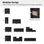 Comodino a 2 cassetti dal design modulare