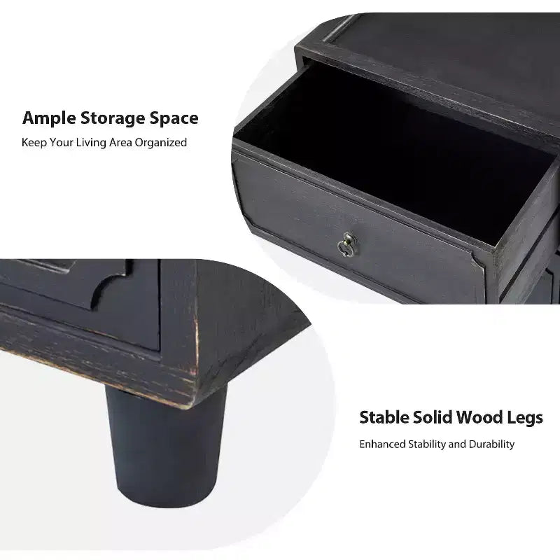 Comodino a 2 cassetti dal design modulare