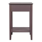 Comodino 1 cassetto in MDF marrone, larghezza 46 cm