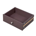 Comodino 1 cassetto in MDF marrone, larghezza 46 cm