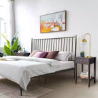Comodino 1 cassetto in MDF marrone, larghezza 46 cm