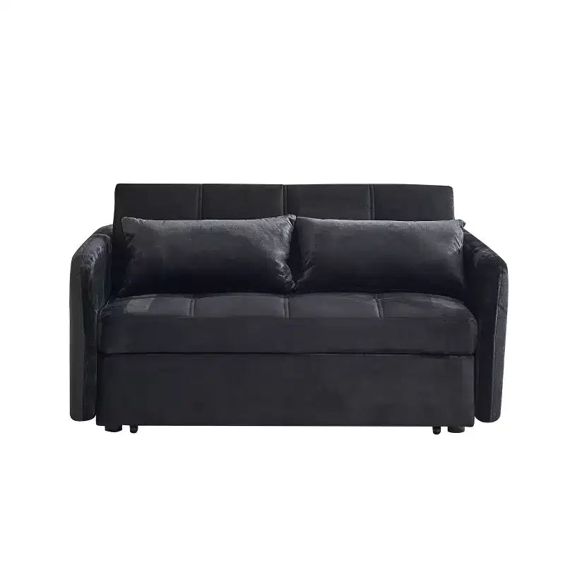 Divanetto moderno da 65" con cuscini dello schienale rimovibili e 2 cuscini a rullo, divano con gambe in legno massiccio