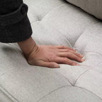 Divanetto moderno da 65" con cuscini dello schienale rimovibili e 2 cuscini a rullo, divano con gambe in legno massiccio