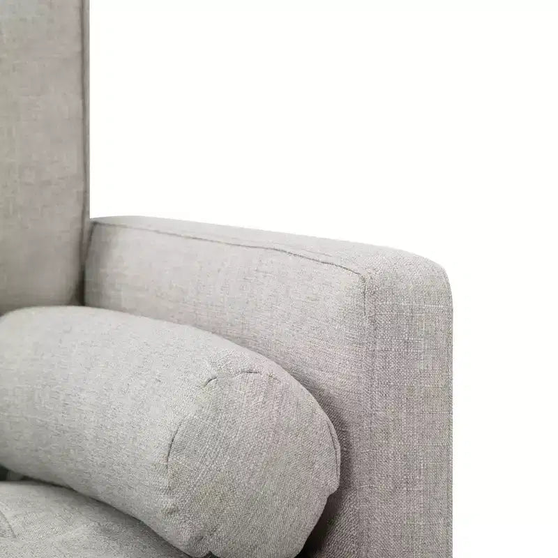 Divanetto moderno da 65" con cuscini dello schienale rimovibili e 2 cuscini a rullo, divano con gambe in legno massiccio