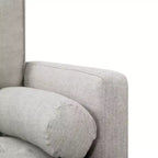 Divanetto moderno da 65" con cuscini dello schienale rimovibili e 2 cuscini a rullo, divano con gambe in legno massiccio