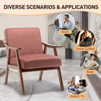 Divanetto moderno da 65" con cuscini dello schienale rimovibili e 2 cuscini a rullo, divano con gambe in legno massiccio