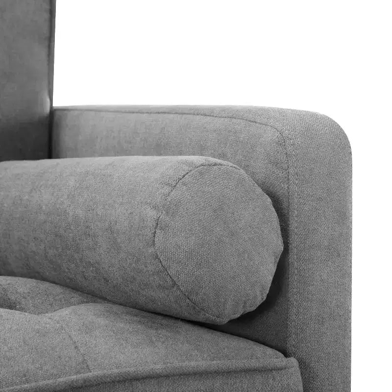 Divanetto moderno da 65" con cuscini dello schienale rimovibili e 2 cuscini a rullo, divano con gambe in legno massiccio