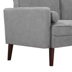 Divanetto moderno da 65" con cuscini dello schienale rimovibili e 2 cuscini a rullo, divano con gambe in legno massiccio