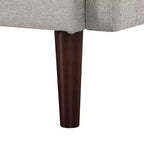 Divanetto moderno da 65" con cuscini dello schienale rimovibili e 2 cuscini a rullo, divano con gambe in legno massiccio