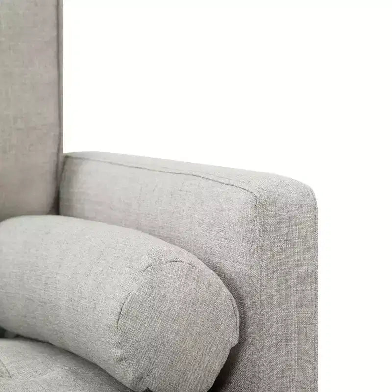 Divanetto moderno da 65" con cuscini dello schienale rimovibili e 2 cuscini a rullo, divano con gambe in legno massiccio