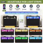 Cassettiera 47,2 pollici a 6 cassetti per camera da letto con luci LED e stazione di ricarica