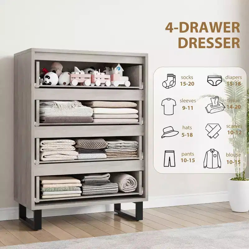Cassettiera Verticale con Vani Contenitori, Comò per Camera da Letto, Mobile Contenitore in Legno per Corridoio, Ingresso
