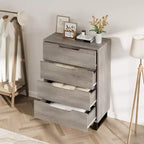Cassettiera Verticale con Vani Contenitori, Comò per Camera da Letto, Mobile Contenitore in Legno per Corridoio, Ingresso