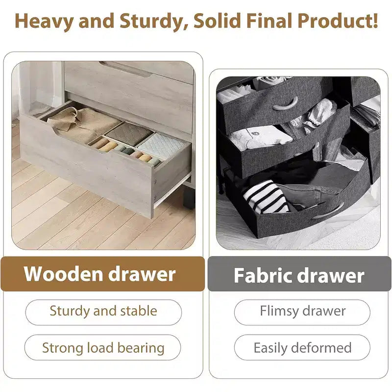 Cassettiera Verticale con Vani Contenitori, Comò per Camera da Letto, Mobile Contenitore in Legno per Corridoio, Ingresso