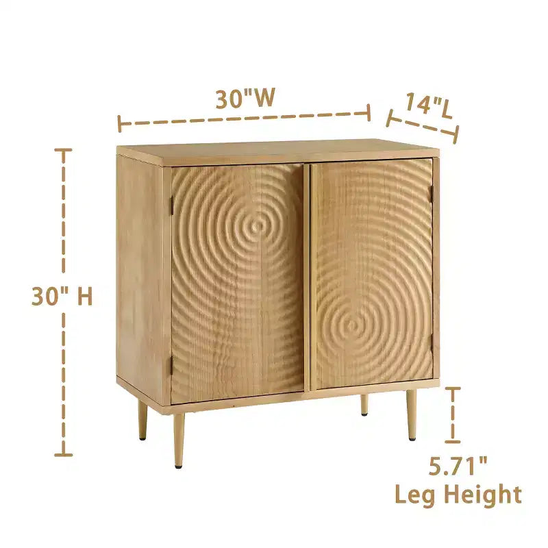 Madia in legno con ante decorate a trama