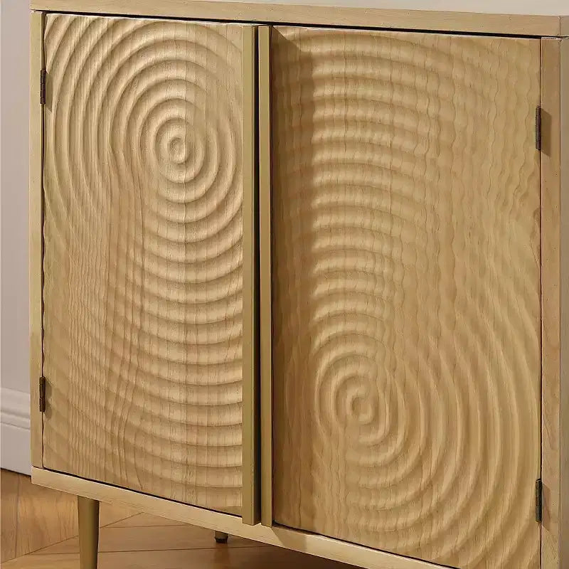 Madia in legno con ante decorate a trama
