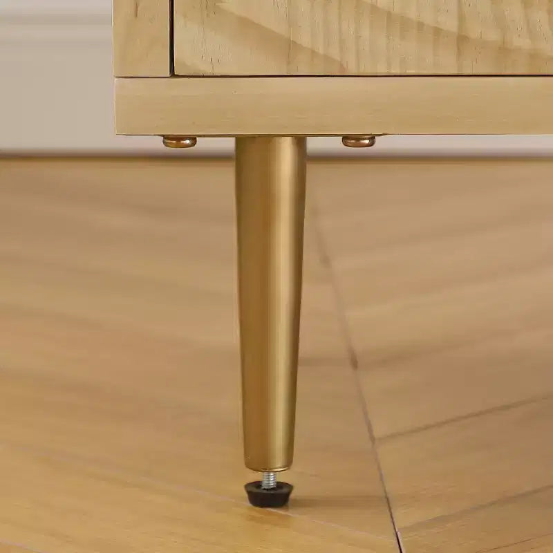 Madia in legno con ante decorate a trama