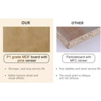 Madia in legno con ante decorate a trama