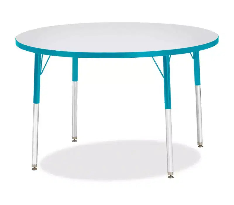 Jonti-Craft Berries Adult Height Color Edge Round Table 42 x 42 in Blue