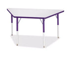 Tavolo trapezoidale laminato grigio per adulti (24 x 48) in viola