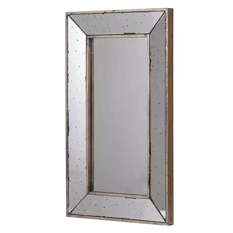 Specchio da parete rettangolare tradizionale o vassoio decorativo 16,5 x 24 pollici