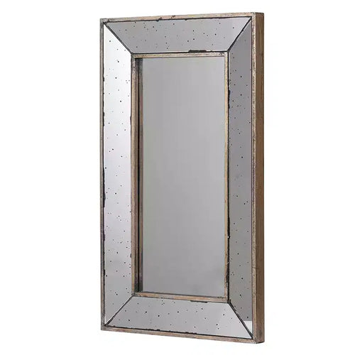 Specchio da parete rettangolare tradizionale o vassoio decorativo 16,5 x 24 pollici