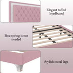 Letto imbottito con piattaforma Queen Size e due comodini