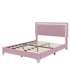 Letto imbottito con piattaforma Queen Size e due comodini