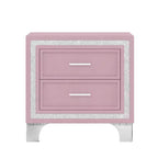 Letto imbottito con piattaforma Queen Size e due comodini