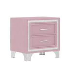 Letto imbottito con piattaforma Queen Size e due comodini