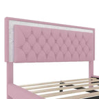 Letto imbottito con piattaforma Queen Size e due comodini