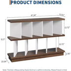 Libreria Bassa a 8 Cubi - Mobile TV in Legno con Pannelli Posteriori Rimovibili, Scaffale Moderno per Soggiorno, Camera da Letto