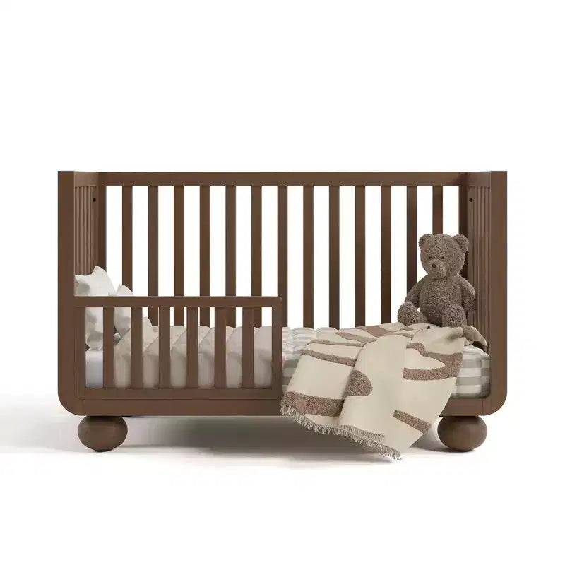 Culla convertibile 5-in-1 con sponda di sicurezza per letto da bambino in omaggio