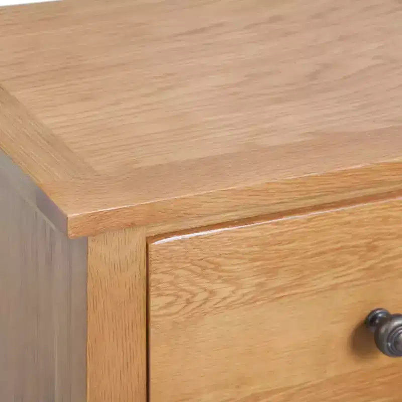 Cassettiera Alta, Legno Massello di Rovere MDF