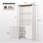 Libreria con armadietto portaoggetti in acciaio a 3 ripiani con porta scorrevole "barn door"