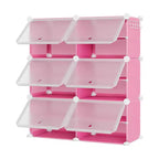 Scarpiera a 6 Ripiani a Doppia Fila con Ganci, Scaffale Porta Scarpe Indipendente a 12 Cubi per Armadio, Ingresso e Camera da Letto, Nero