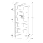 Libreria a 5 ripiani da 72"